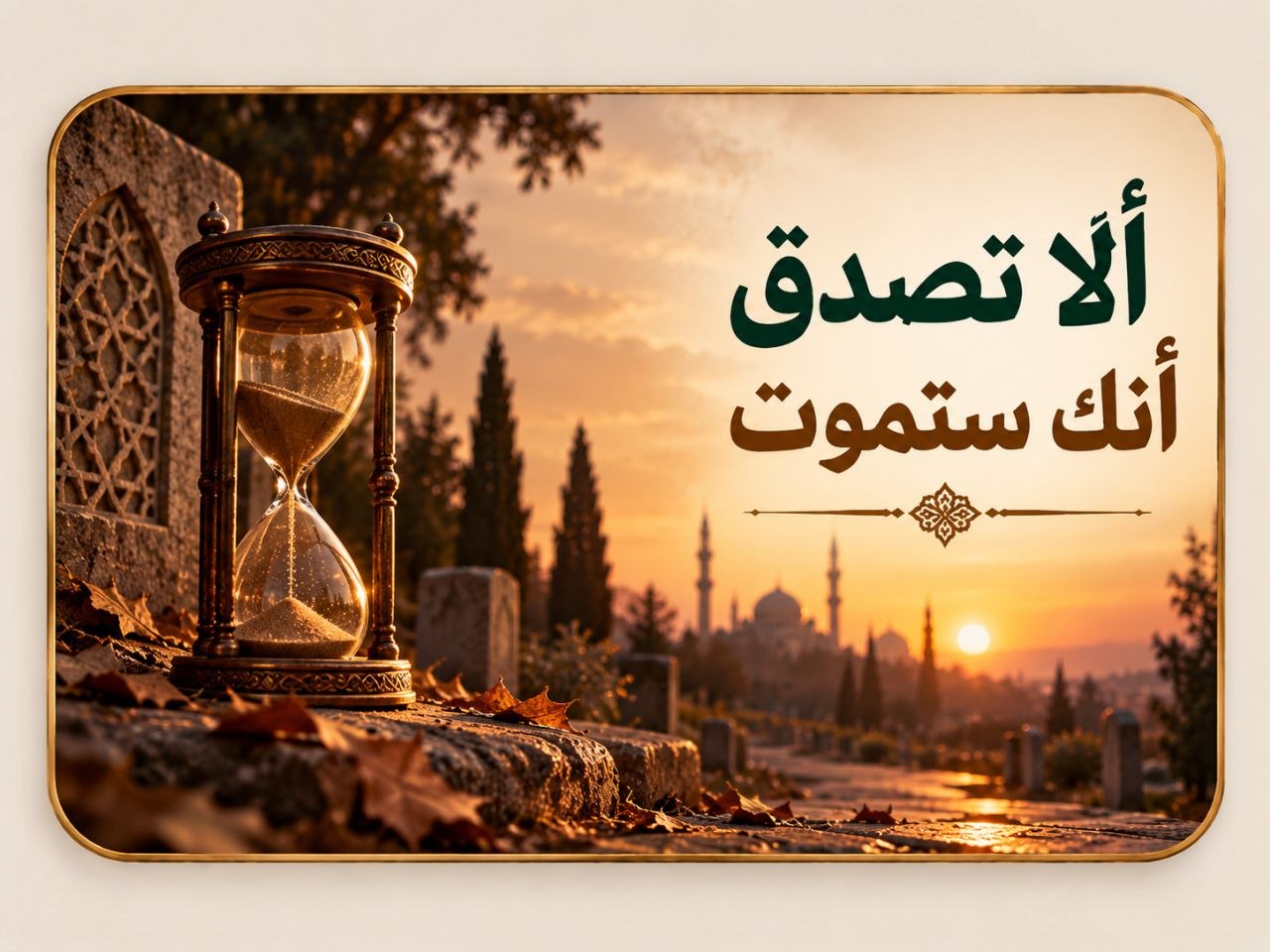 ألا تصدق أنك ستموت
